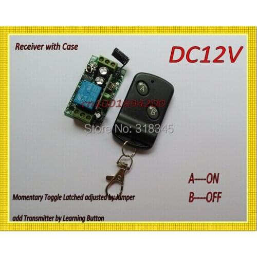 DC12V 1CH Remote Control ON OFF Switch System For Keyless Entery Access LED SMD Receiver&Transmitter/Toggle/Momentary/Latched