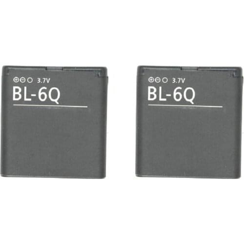 Ciszean 2pcs/lot BL-6Q BL 6Q BL6Q Replacement Battery For Nokia 6700 6700C E51i N82 N81 E51 1080mAh Batteries