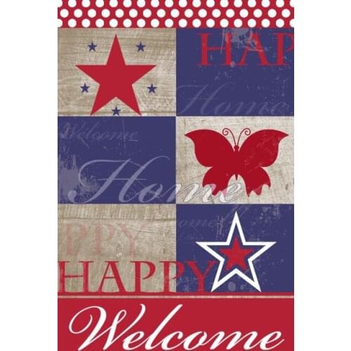 Own design spring summer autumn winter four seasonal Double-Sided Garden Flag set