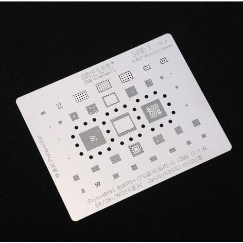 Stainless Steel BGA Stencil for Samsung S8/S8+/NOTE8/MSM8998/CPU/G9500/G955U/N9500 BGA Reballing Plate Soldering Net