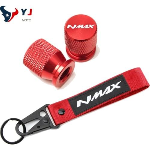 FOR YAMAHA NMAX 125 155 Newest Hot Deals Universal Motorcycle Accessories Tyre Valve Cover Cap&Embroidery Key Chain Keychain