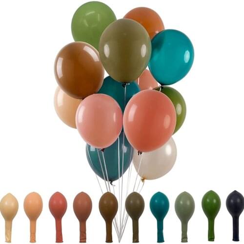 10inch Dusty Pink Avocado Olive Green Retro Latex Balloons Bride To Be Rustic Wedding Party Classical Style Birthday Decorations
