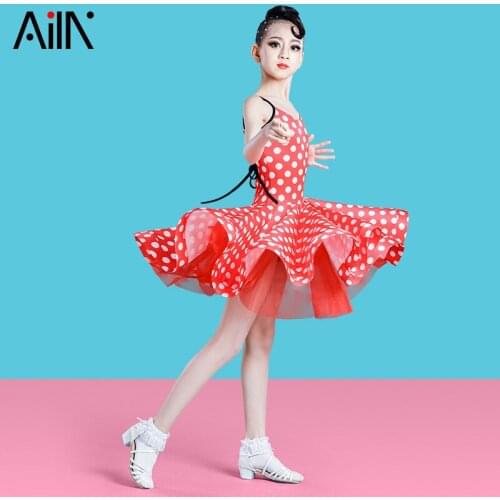 Elona Womens Latin Dance Clothes Performance Wear Girls Sleeveless Bohemian Dress Latin Costume Children