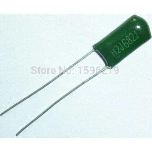 10pcs Mylar Film Capacitor 630V 2J682J 6800pF 6.8nF 2J682 5% Polyester Film capacitor