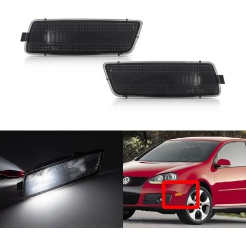2PCs Front Smoked Lens OEM Fender Side Marker Lights For VW Jetta MK5 05-10 Rabbit 06-09 R32 08 GTI 06-09
