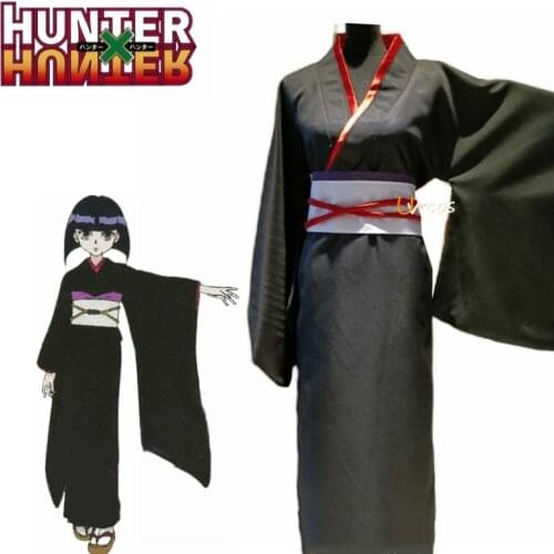 2021 Hunter X Hunter Kalluto Zoldyck Cosplay Costume Black Kimono Custom Size