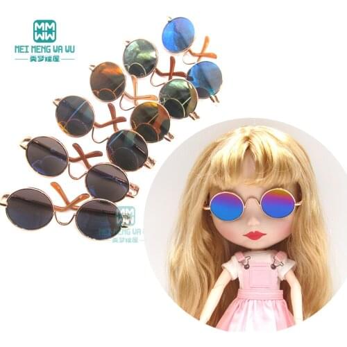 1/6 blyth doll accessories Fashion sun sunglasses blue, yellow, green for 30cm Azone Blyth doll
