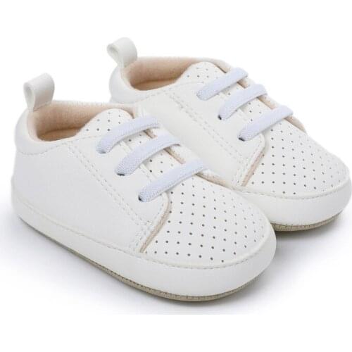 Free Shipping Baby White Shoes 0-18 Month Fashion Non-slip Rubber Sole Toddler Casual Shoes