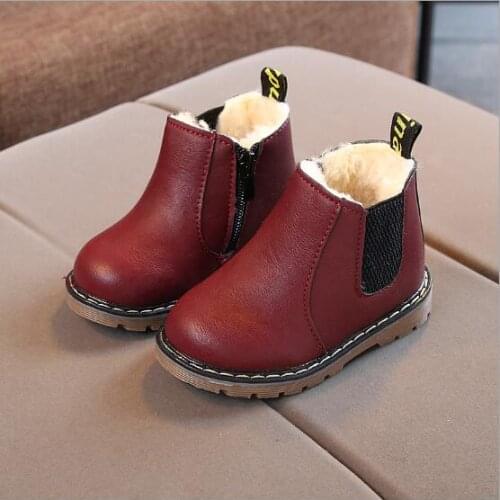 Autumn / winter 2020 new boys and girls Martin boots children snow boots retro Plush British warm fashion boots