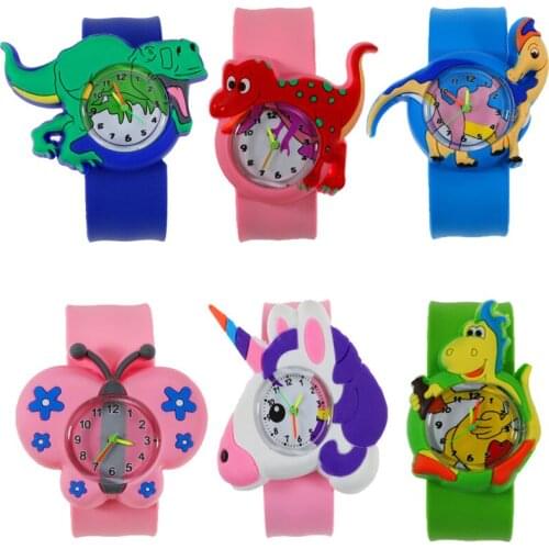 Childrens Watches 30 Kinds of Cartoon Animals Tiger Flap Strap Sports Kids Watches for Boys Girls Baby Christmas Gift Toy Clock