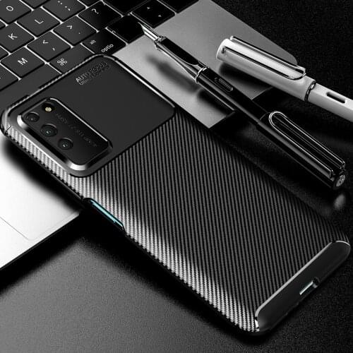 Honor X10 Carbon Fiber Case For Huawei Honor X10 Case Luxury Soft TPU Slim Silicone Cover for Honor X10 Capa Fundas