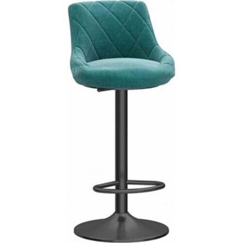 Home Furniture Golden Lift Bar Chair Backrest Wrought Iron Rotating Iron High Stool Modern Leisure Bar Chair Soft Backrest