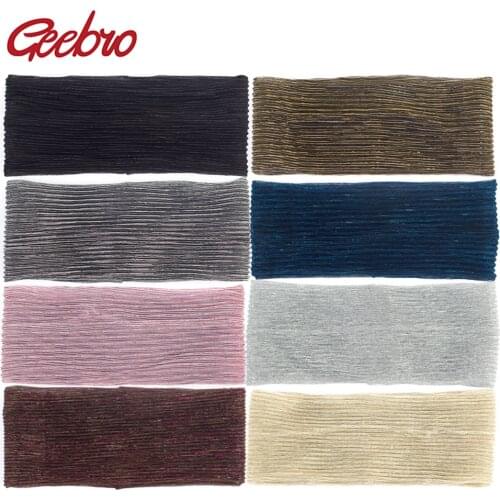 Geebro Womens Magic Elastic Hair Headband Summer Fresh Color Palettes Head Band For Girls Stretch Turban Hair Accessories DQ514