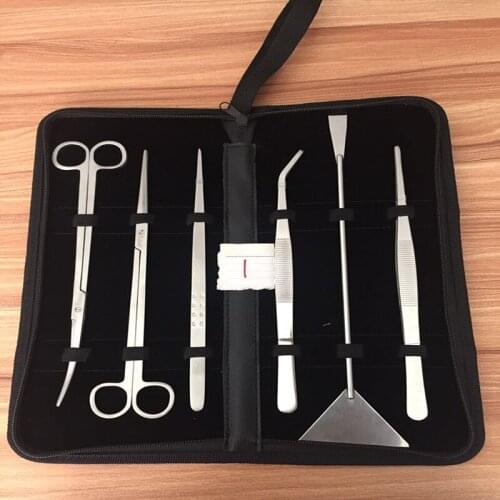 6 PCS/lot Aquarium Cleaning Tools Aquascaping Landscaping Tools Kit 10" Stainless Steel Aquatic Plants Scissors Tweezers Set