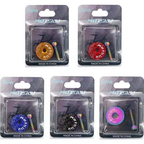 Aluminum Alloy MTB Bike Headset Cover Screw Set Bicycle Front Fork Stem Top Cap Cycling Accessories Bicycle Headset