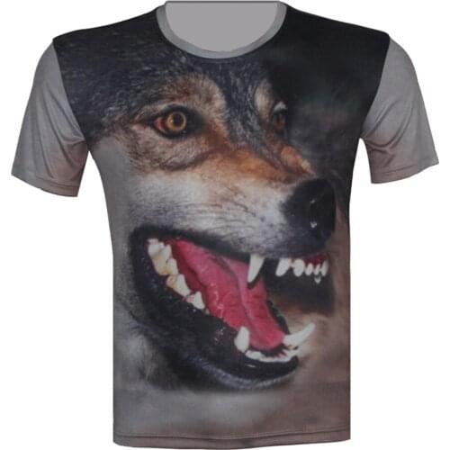 Joyonly 2018 Summer Boys Girls Harajuku Style 3D T-shirts Animal Wolf Head Printed T shirts Children Cool Tshirts Funny Tops
