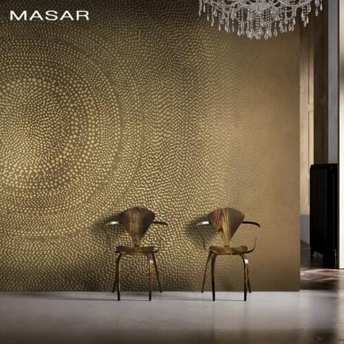 MASAR Brown simple circle mural villa living room background wallpaper simple fashion wallpaper annual ring