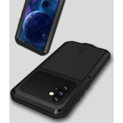 Love Mei For Samsung Galaxy A32 A52 A72 A42 Metal Aluminum Armor Shockproof Heavy Duty Case Protective Cover