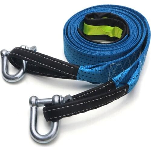 NEW-Car Traction Belt Racing Automatic Winch Rope 5M 8T Recycled Traction Cable with Heavy Off-Road Accessories Metal Hook