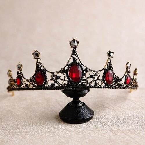 New Black Crown Bride Headdress Wedding Bridesmaid Flower Girl Tiara Hair Accessories For Women Hair Pins
