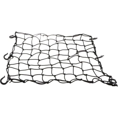 Adjustable Cargo Net 60*60cm with 6 Hooks for Moving, Camping, and Trucks