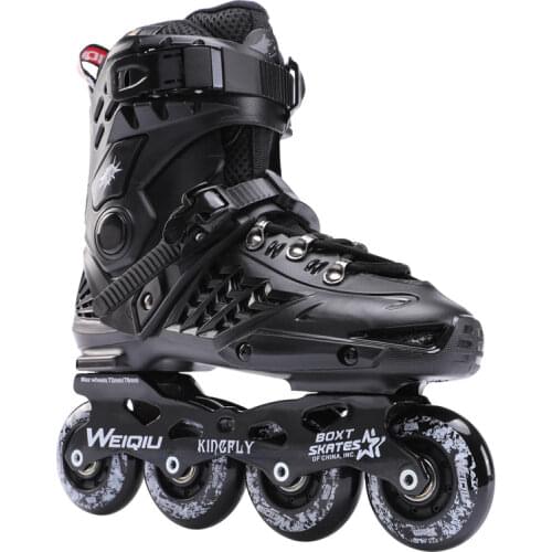 Adult Inline Roller Skates Flat Figure 12 Choice Skating Shoes Sneaker Outdoor Beginner Advanced Aluminum Trucks PU Wheels Cool