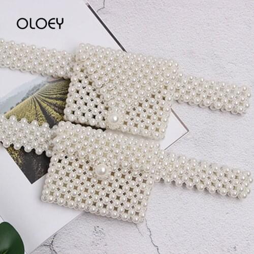 Luxury Brand Beaded Pearl bag Waist Bags Women Bag Belt INS Fashion Fanny Pack small purse Chest Handbag 2019 Summer Travel Pack