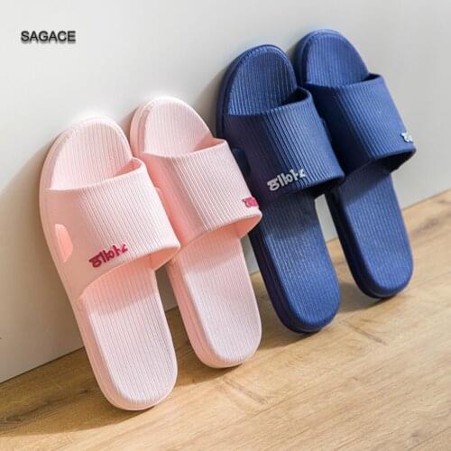 Men Women Home Indoors Slippers Solid Floor Family Shoes Beach Sandals Fashion Female Slides Summer Shoes Sandalias Mujer 2020