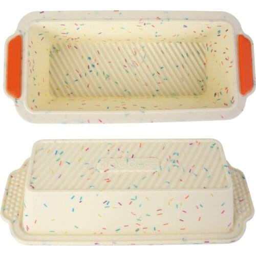 Silicone Bread Loaf Pan Set Rectangle Silicon Cake Mold Baking Pan Non-stick Silicone Mold for Cake Meatloaf Baking Tools