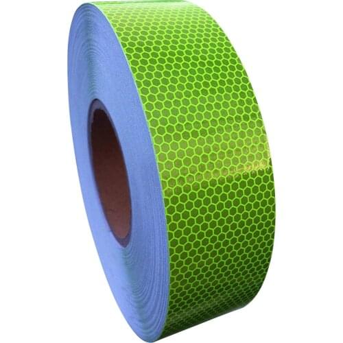 Reflective Tape Self-Adhesive Safety Warning Conspicously Night Reflective Film Sticker 2.5cm*2.5m Fluorescent Green