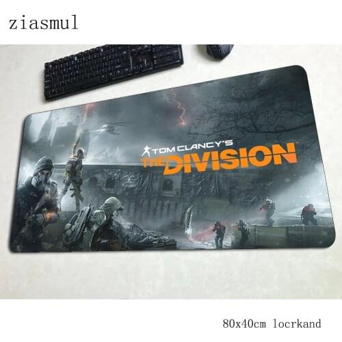 Tom clancys the division mousepad 80x40cm Computer mouse mat gamer gamepad thick gaming mousemat desk pad office padmouse