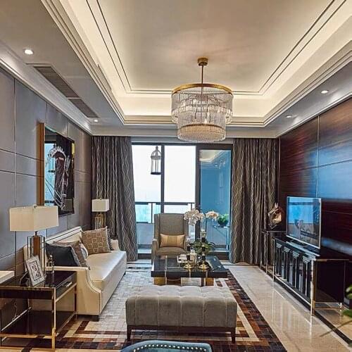 Living room sofa corner table stainless steel small coffee table golden side cabinet light luxury side table custom