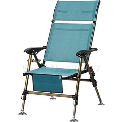 Outdoor portable foldable fishing chair all terrain fishing chair stool multifunctional European style large fishing chair