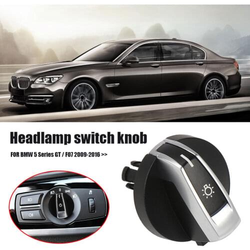 VODOOL Car Front Headlight Switch Knob Headlamp Rotation Button Replacement for BMW F18 F10 F06 2009-2015 F02 2008-2014