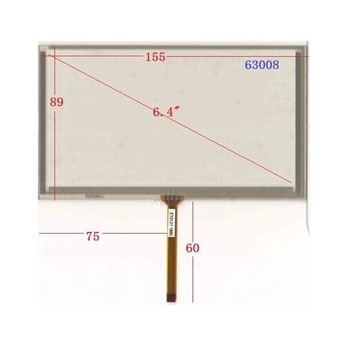 6.4 inches 155*89 mm 63008 GPS industrial control high quality touch screen