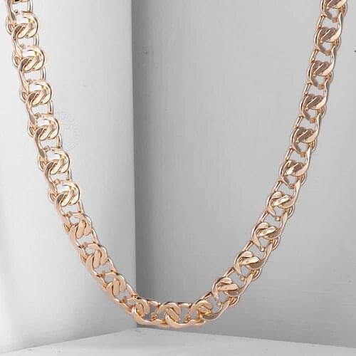 Necklace for Women 6mm Cut Snail Chain 585 Rose Gold Filled Necklace Fashion Female Jewelry Accessories 20inch 24inch DCN07