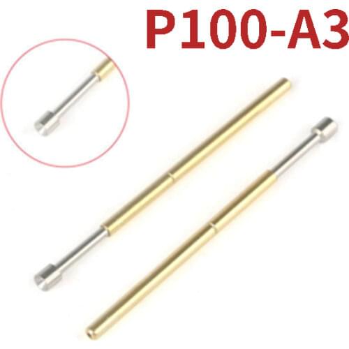 100 PCS/pack P100-A3 Spring Test Needle 1.8mm Concave Head 1.36mm Spring Thimble