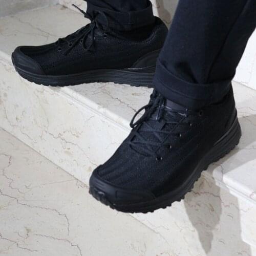 3.5-inch Fengshen flying woven technology ultra-light breathable shock-absorbing insole on duty training shoes black mens and w