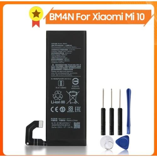 Original Xiaomi BM4M BM4N Phone Battery for Xiao Mi 10 Pro 5G Xiaomi 10Pro 4500mAh Mi10 Mi 10 5G 4780mAh Original Battery Tool