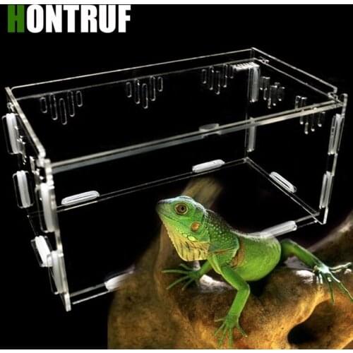 Anti-aging Acrylic transparent Combination Reptile Box Spider Hermit Crab Spider Turtle Tank Glass Reptile Box