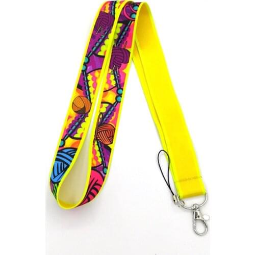 Worsted Yarns keychain Tag Neck straps Lanyards for keys ID Card Pass Gym Mobile Phone USB badge holder Keychain Hang Rope Sling