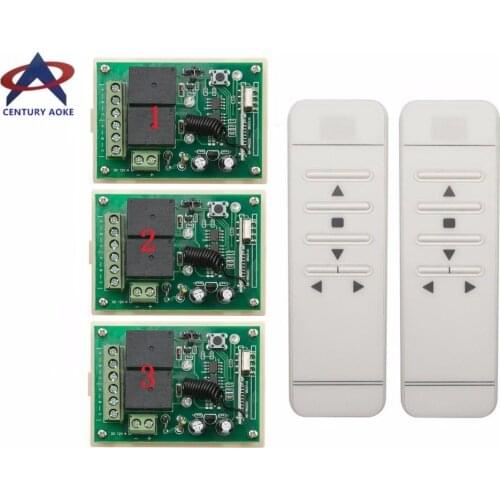 CENTURY AOKE Tubular motor garage door / projection screen / shutters DC12V RF Wireless Remote Control switch & 2*Transmitters