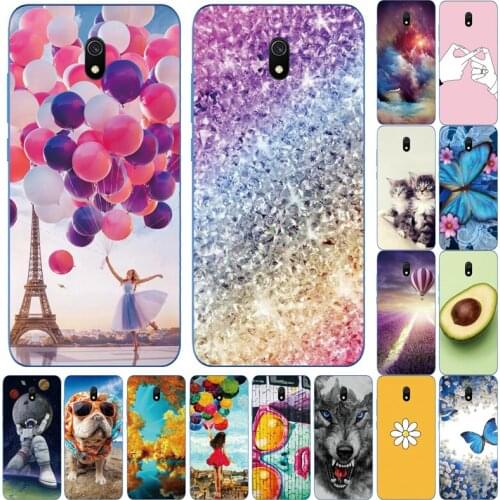Case for xiaomi redmi 8a cases full protection soft tpu back cover on redmi 8a bumper hongmi 8a phone shell bag coque animal dog