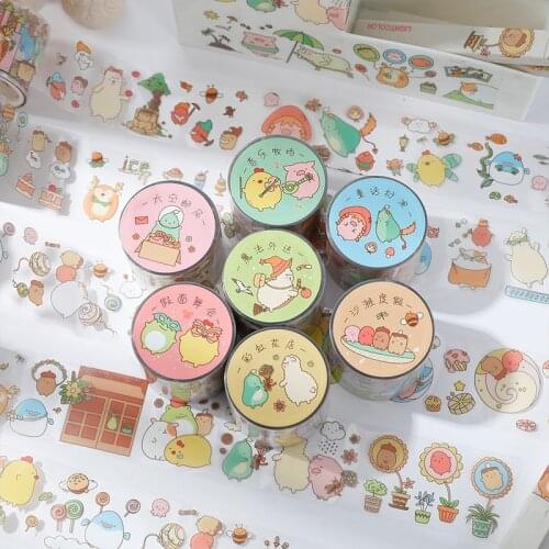 Kawaii Sumikko Gurashi Decorative Adhesive Tape Cartoon animal Masking Washi Tape Scrapbooking Sticker Label Japanese Stationery