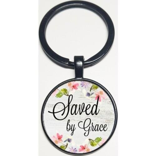 By GRACE NECKLACE, Charm Pendant, Her Gift, Faithful Charm Keychain, Warrior Charm, Survivor, Faith NECKLACE Salvation