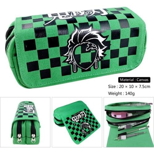Kimetsu no Yaiba Student Boys Girls Stationery Blind Box Wallet School Pencil Case Card ID Holders Small Bags Anime Demon Slayer