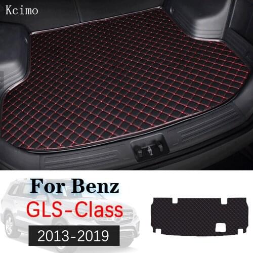 Leather Car Trunk Mat Carpet Tail Benz X166 Cargo Liners For Mercedes Benz GLS Class 2013-2019 Trunk Boot Mat Benz GLS Liner Pad