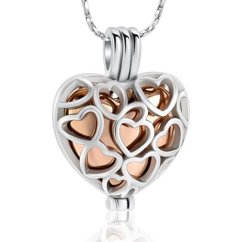Cremation Jewelry Heart Urn Necklaces for Ashes for Women Flower Memorial Mini Keepsake Ashes Hollow Pendant