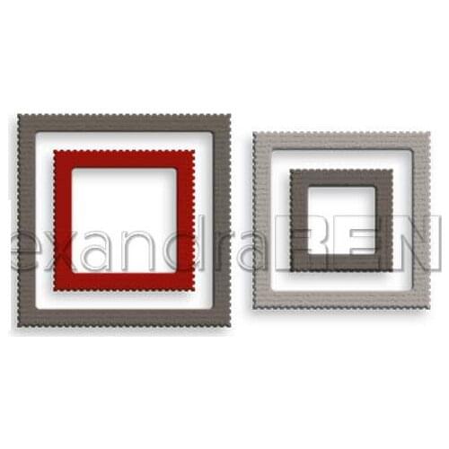 Squares Wide Border Metal Cutting Dies Scrapbook Diary Decoration Stencil Embossing Template DIY Greeting Card Handmade 2021