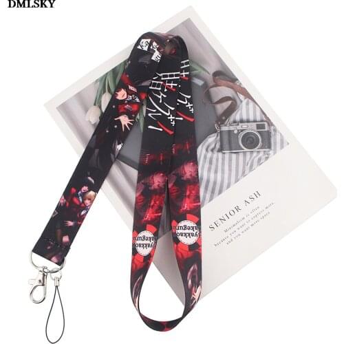 MD131 DMLSKY Funny Anime Girls Keychain Neck Strap Necklace Badge ID Lanyard/ Phone Rope/ Key Lanyard Neck Strap
